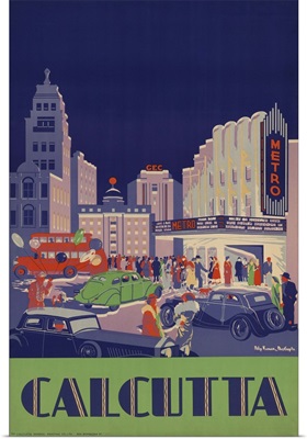 1938 travel posterfor Calcutta