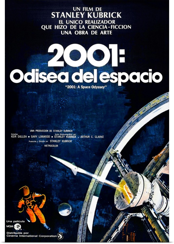 2001: A Space Odyssey, (aka 2001: Una Odisea Del Espacio), Spanish Language Poster Art, 1968.