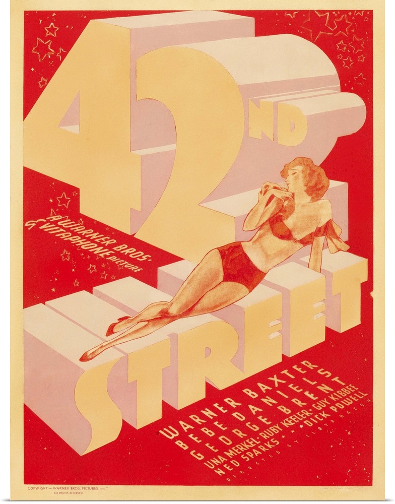 42ND STREET, U.S. window card, 1933