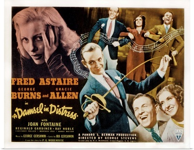 A Damsel in Distress - Vintage Movie Poster