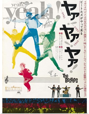 A Hard Day's Night, The Beatles, Japanese Poster Art, 1964