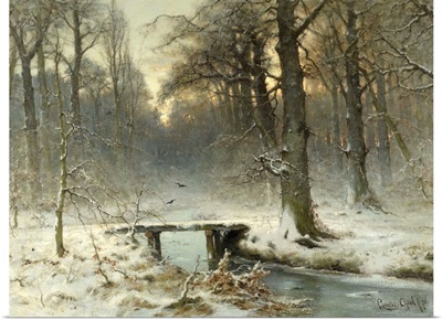 A January Evening in the Woods of The Hague, by Louis Apol, 1875
