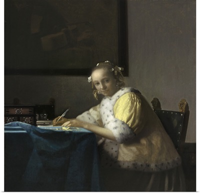A Lady Writing, by Johannes Vermeer, c. 1665