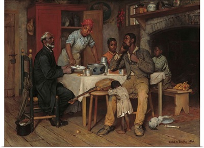 A Pastoral Visit, by Richard Norris Brooke, 1881, American painting