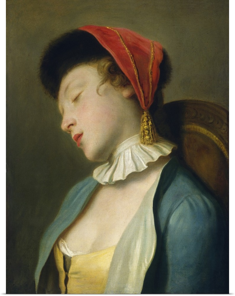 A Sleeping Girl by Pietro Rotari, 1760-62, Italian painting