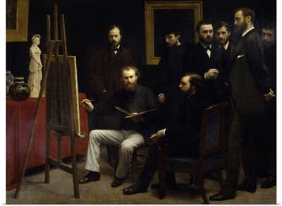 A Studio at Les Batignolles, Portrait of Artists and Writers, 1870