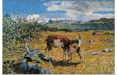 Alps in May (The Loving Mother), by Giovanni Segantini, 1891. Italy