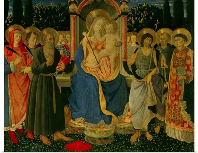 Altarpiece of Saint Jerome, Madonna and Child Enthroned with Saints
