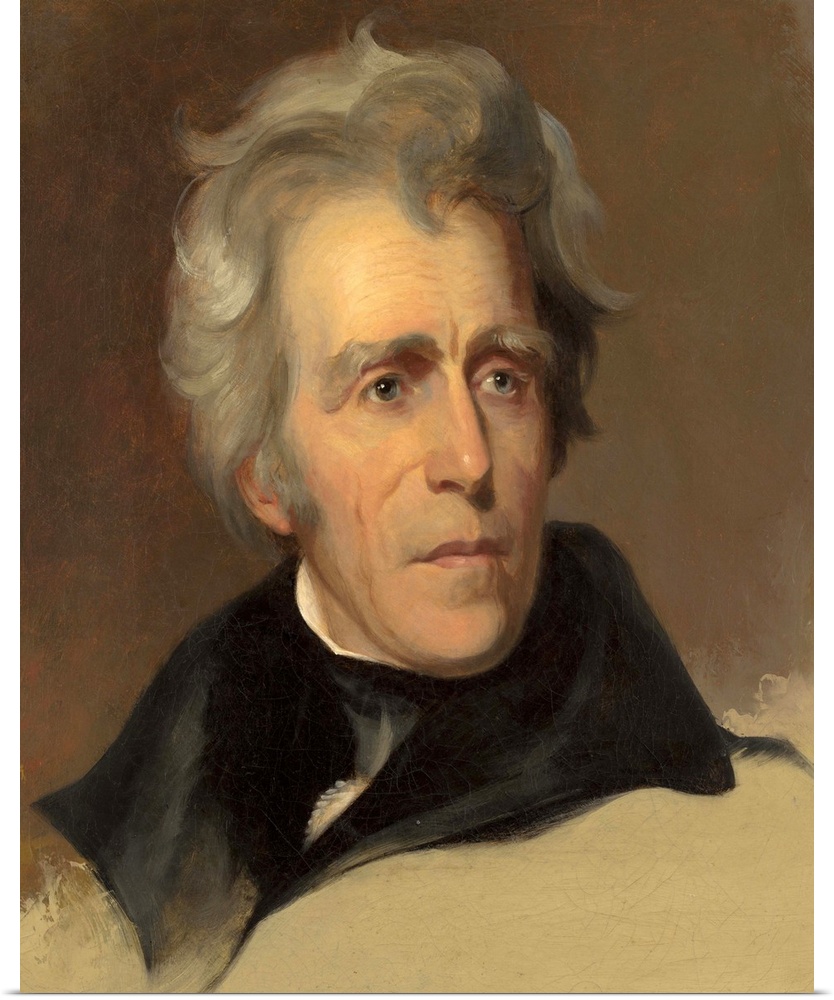 Andrew Jackson, by Thomas Sully, 1845, American painting, oil on canvas. This 1845 painting is based on a 1824 Thomas Sull...