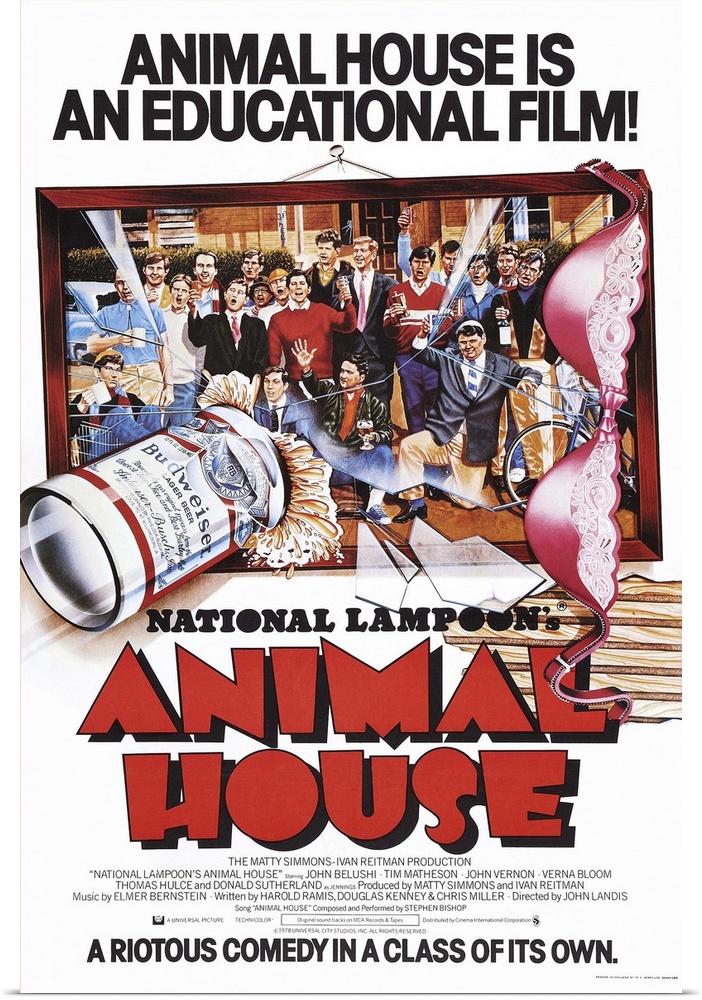 Animal House, (aka National Lampoon's Animal House), British Poster Art, 1978.
