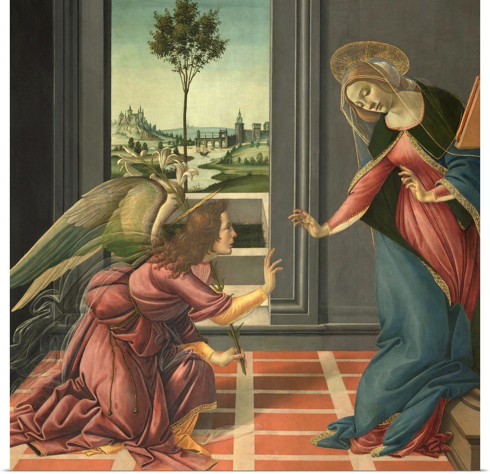 The Annunciation, by Sandro Filipepi Known as Botticelli, 1489 - 1490, 15th Century, panel, cm 150 x 156 - Italy, Tuscany,...