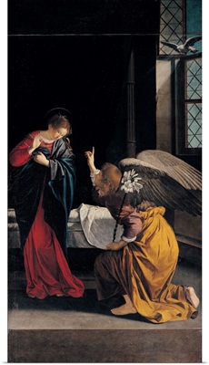 Annunciation, by Orazio Gentileschi, 1633, Genoa, Italy