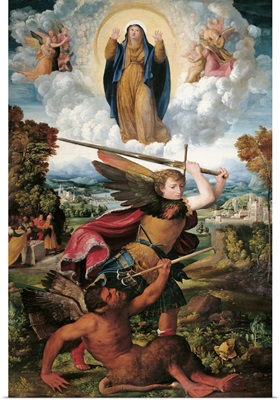 Archangel Michael And The Devil, By Dosso Dossi, C. 1533-1534. Parma, Italy