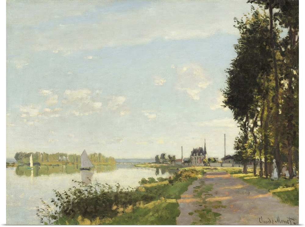 Argenteuil, by Claude Monet, 1872, French impressionist painting, oil on canvas. Monet painted the Seine River at Argenteu...