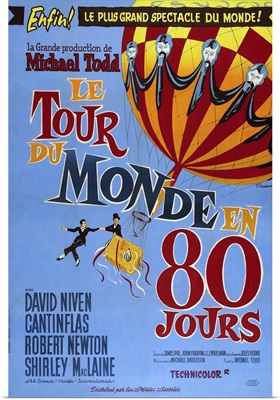 Around The World In Eighty Days - Vintage Movie Poster (French)