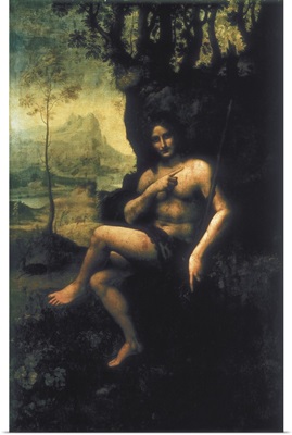 Bacchus, 1515-16, Painted after Leonardo's original St John the Baptist Dionysus