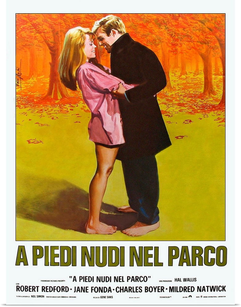 Barefoot In The Park, (aka A Piedi Nudi Nel Parco), L-R: Jane Fonda, Robert Redford On Italian Poster Art, 1967.