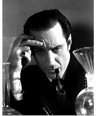 Basil Rathbone in The Hound of the Baskervilles - Vintage Publicity Photo