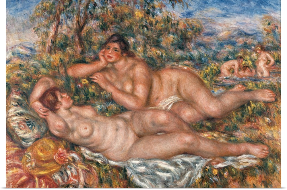 The Bathers, by Pierre-Auguste Renoir, 1918 - 1919 about, 20th Century, oil on canvas, cm 110 x 160 - France, Ile de Franc...