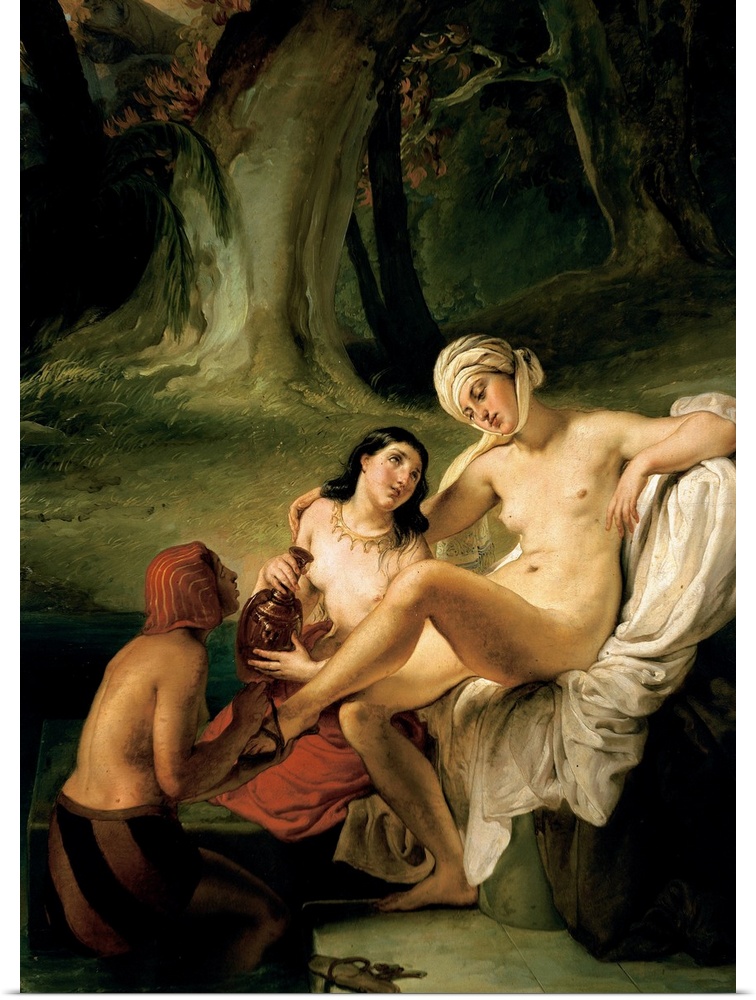 Hayez Francesco, Bathsheba at Her Bath, 1845, 19th Century, oil on panel, Italy, Lombardy, Milan, Brera Art Gallery, (6212...