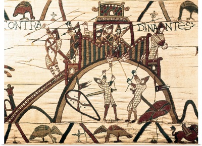 Bayeux Tapestry. 1066-1077. Detail of the attack to the Dinan castle in Brittany