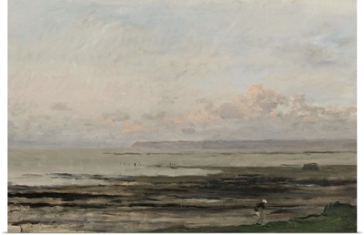 Beach at Ebb Tide, c. 1850-78, Dutch painting, oil on panel