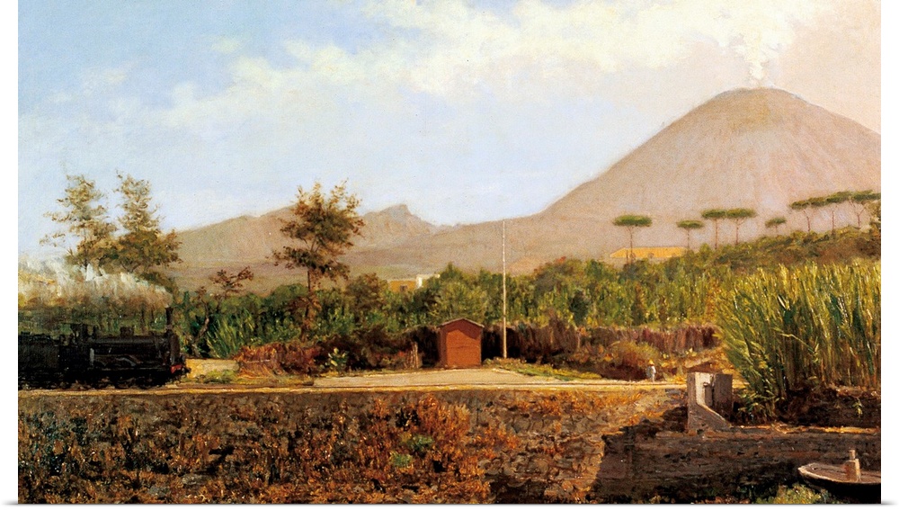 Below Vesuvium Early in the Morning (Sotto al Vesuvio di mattina), by Gioacchino Toma, 1882, 19th Century, oil on canvas
