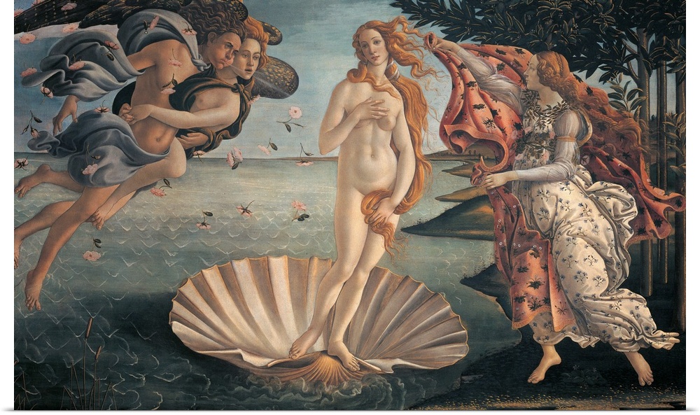 The Birth of Venus, by Sandro Filipepi Known as Botticelli, 1484 - 1485 about, 15th Century, tempera on canvas, cm 184,5 x...