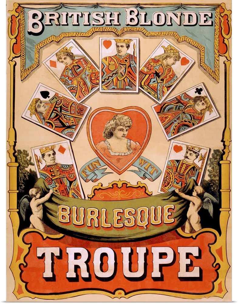 British Blondes Burlesque Troupe - Vintage Poster