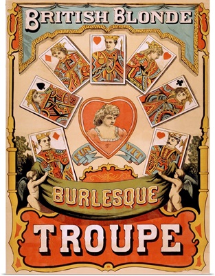 British Blondes Burlesque Troupe - Vintage Poster
