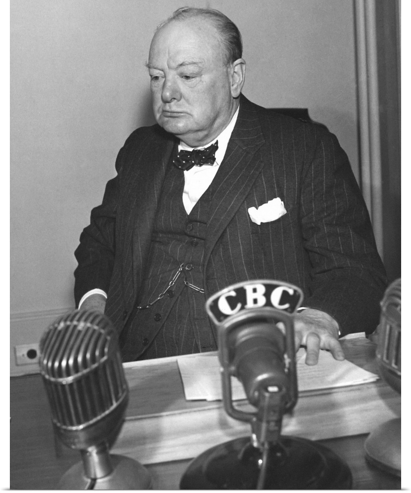 British Prime Minister Winston Churchill At Quebec Conference, August 17-24, 1943
