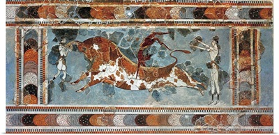Bullfighting scene. ca. 1500 BC. Minoan art / Cretan art