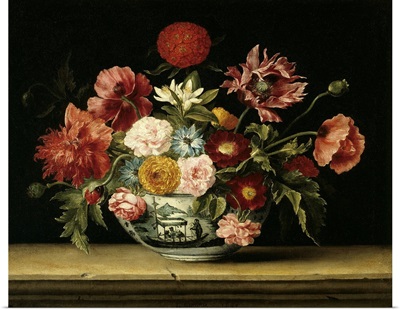 Bunch of Flowers in a Chinese Cup, 1640, By Jacques Linard, French, oil on canvas