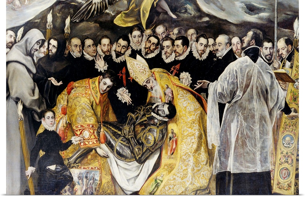 The Burial of the Count of Orgaz (El entierro del Conde de Orgaz), by El Greco, 1586, 16th Century, oil on canvas