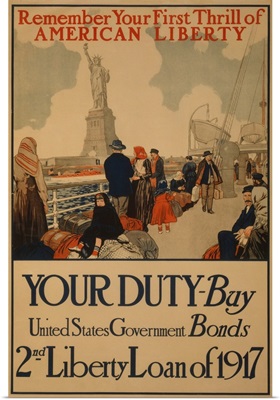 Buy US Government Bonds - Vintage Propaganda Poster