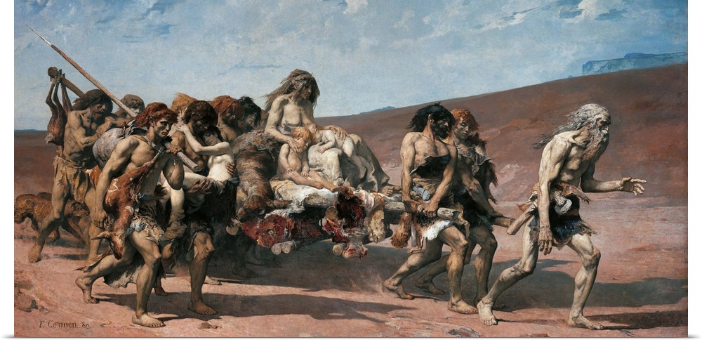 Cain, by Fernand (or Fernand-Anne Piestre) Cormon, 1880, 19th Century, oil on canvas, cm 384 x 700 - France, Ile de France...