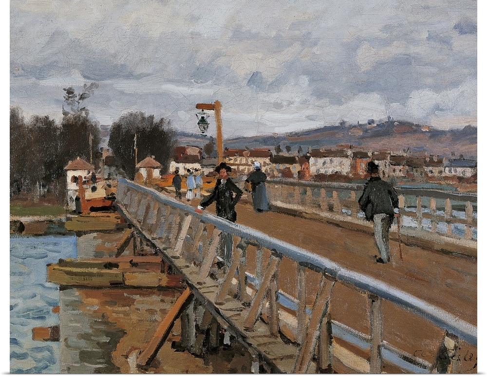 Camarets Port, by Alfred Sisley, 1872, 19th Century, oil on canvas, cm 39 x 60 - France, Ile de France, Paris, Muse dOrsay...