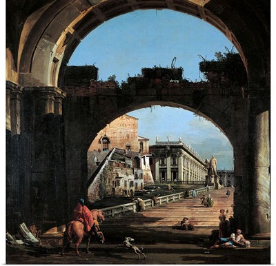 Capriccio Of The Capitol, By Bernardo Bellotto, 1742-1747.