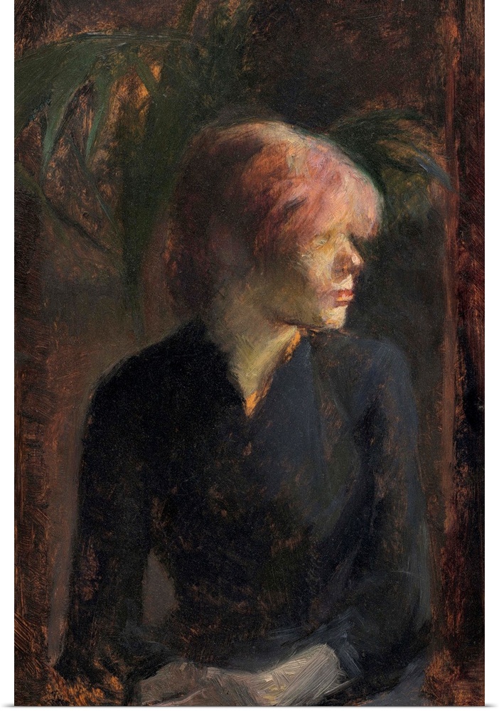 Carmen Gaudin, by Henri de Toulouse-Lautrec, 1885, French Post-Impressionism painting, oil on wood. Gaudin was one of Laut...