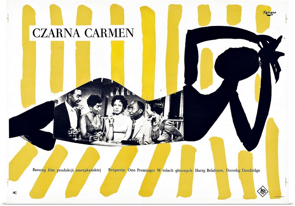 Carmen Jones, (aka Czarna Carmen), Polish Poster, From Left: Roy Glenn, Pearl Bailey, Dorothy Dandridge, Nick Stewart, Dia...
