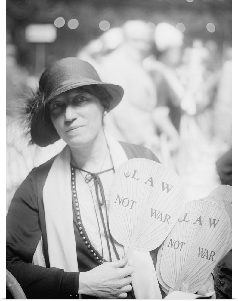 Caroline O'Day, advocating LAW NOT WAR on June 26, 1924. She was then Associate Chairwoman of the New York State Democrati...
