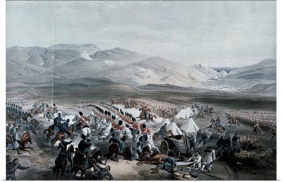Charge of the Light Brigade of the British cavalry. Battle of Balaklava. Oct. 25, 1854