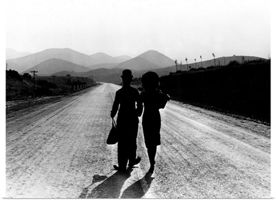 Charlie Chaplin and Paulette Goddard in Modern Times