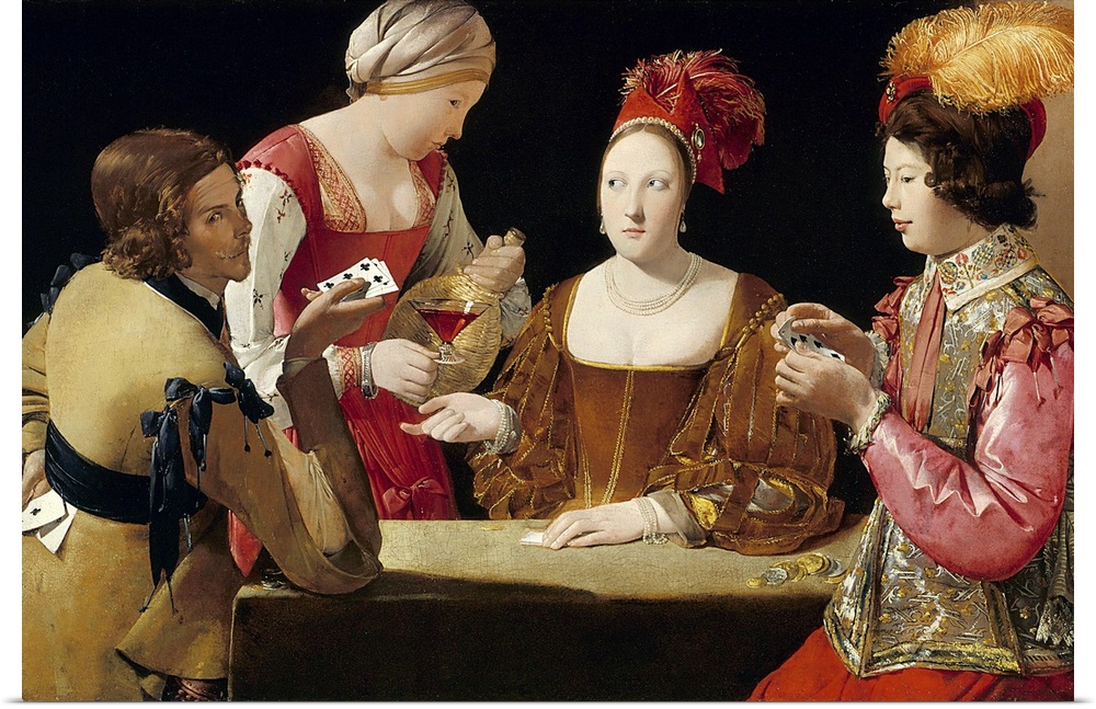 3583 , Georges De La Tour (1593-1652), French School. The Cheat with the Ace of Clubs. Circa 1630-1634. Oil on canvas