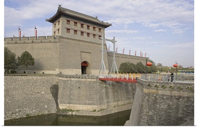 China. Xian. City walls