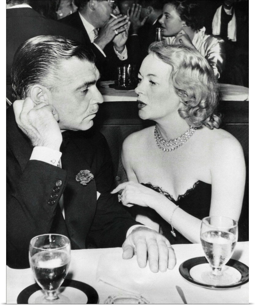 Clark Gable and Sylvia Ashley Alderly in a Los Angeles Night Club before their marriage. They wed shortly after Dec. 20, 1...