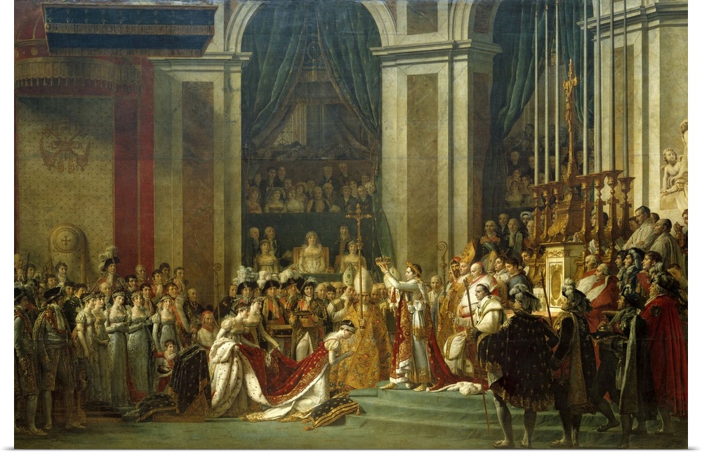 Jacques Louis David, French School. The Consecration of the Emperor Napoleon and the Coronation of Empress Josephine on De...