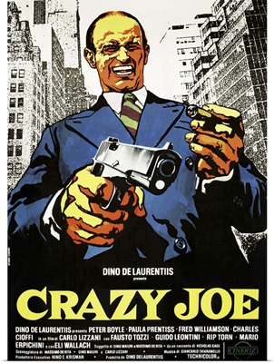 Crazy Joe, Italian Poster Art, Peter Boyle, 1974