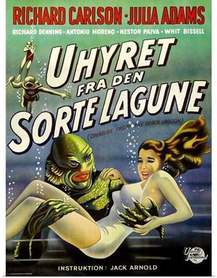 Creature From The Black Lagoon - Vintage Movie Poster (Danish)