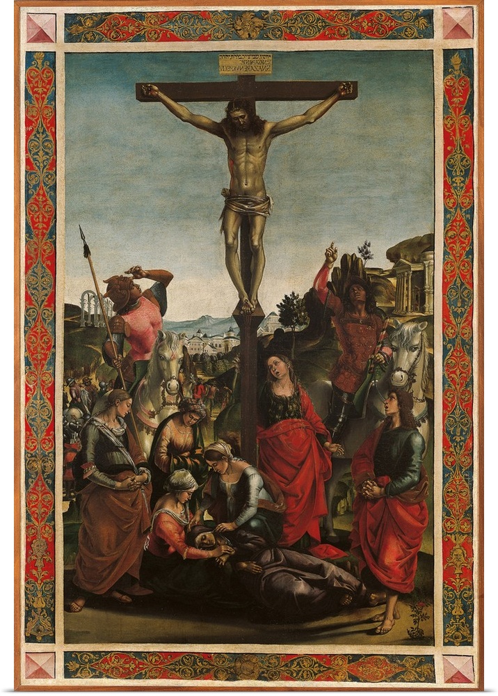 Standard (Crucifixion and The Descent of the Holy Spirit or The Pentecost), by Luca Signorelli, 1494 about, 15th Century, ...